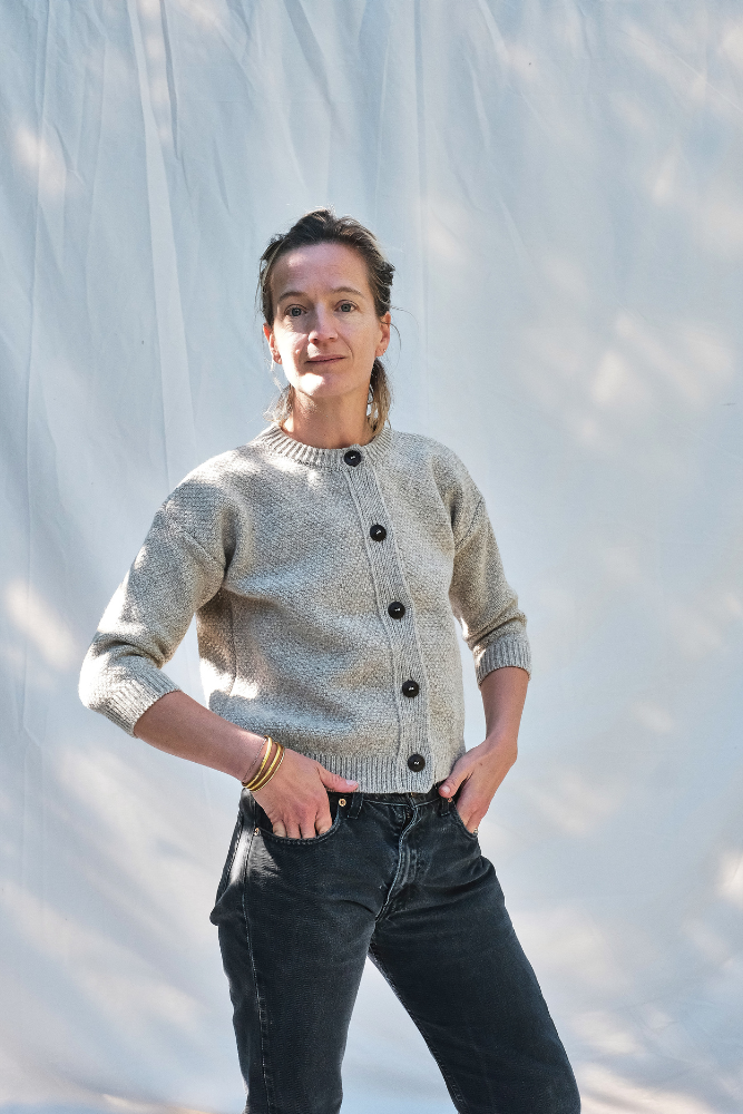 Item #163 - SERAPHINE Merino Wool Cardigan - Beige