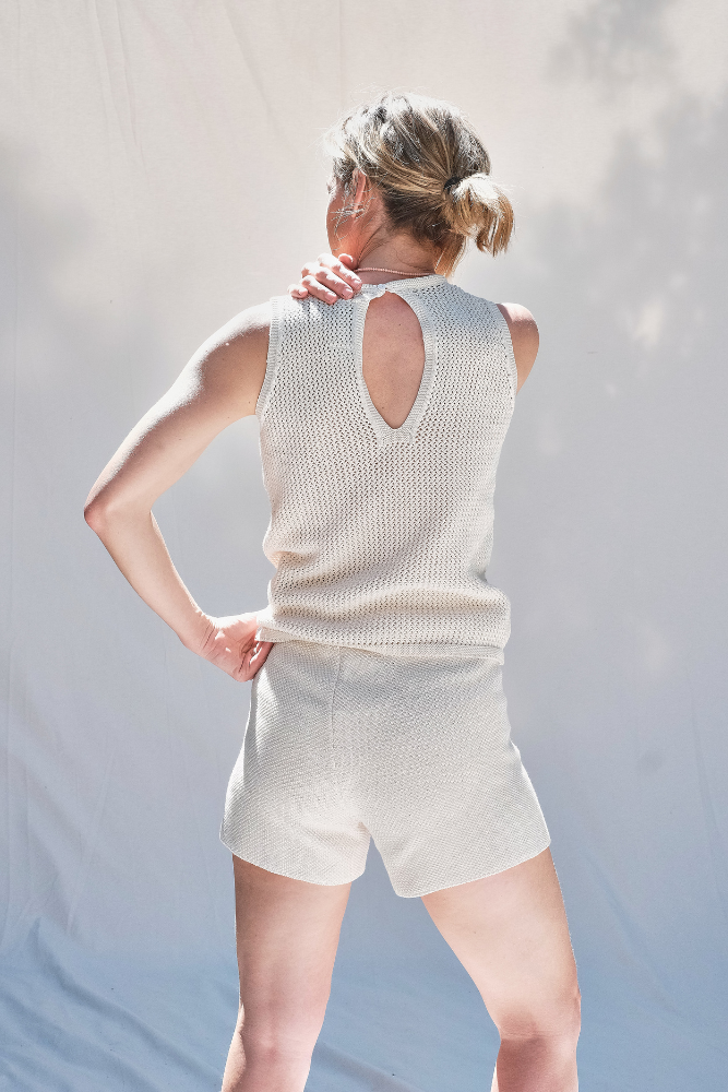 Item #18 JANE Shorts in Organic Cotton- Off-White