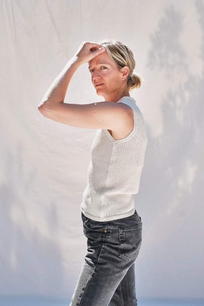 Item #20 OCTAVIE Cotton Tank Top - Off-White.