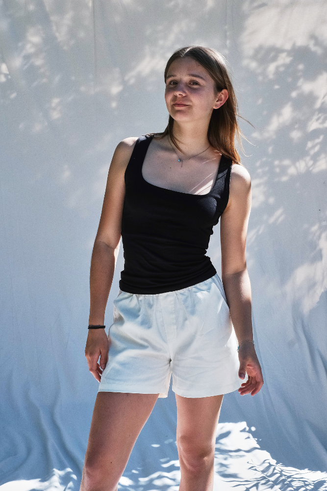 Item #210 - RAYMONDE Linen Shorts - Off-White