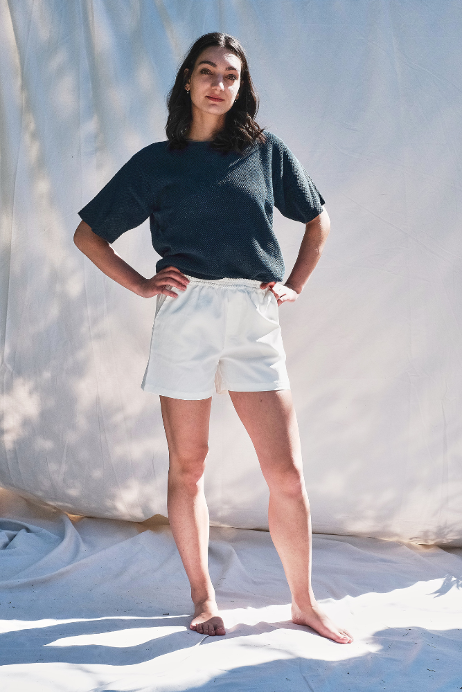 Item #211 - RAYMONDE Linen Shorts - Off-White