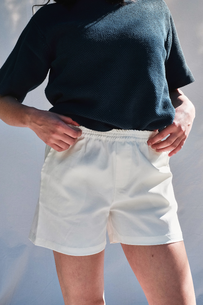 Item #211 - RAYMONDE Linen Shorts - Off-White
