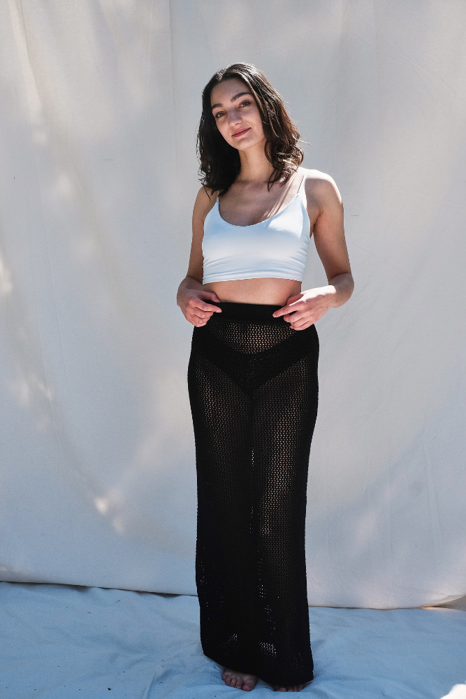 Item #252 - AMAIA Maxi Skirt in Organic Cotton - Black