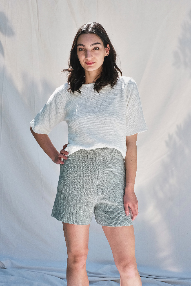 Item #9 JANE Cotton Shorts- Sage green