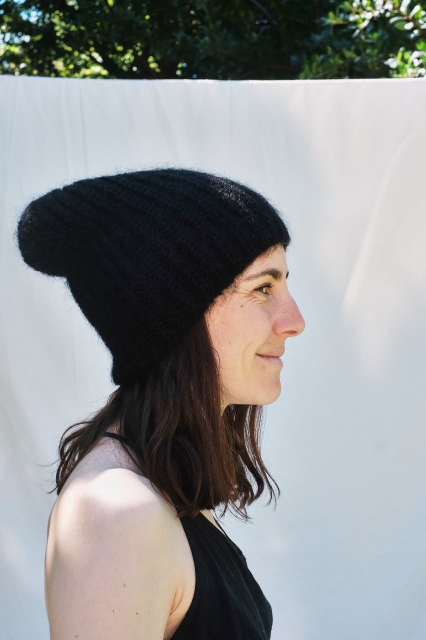 Item #75 - JEANNE Mohair Beanie - Black