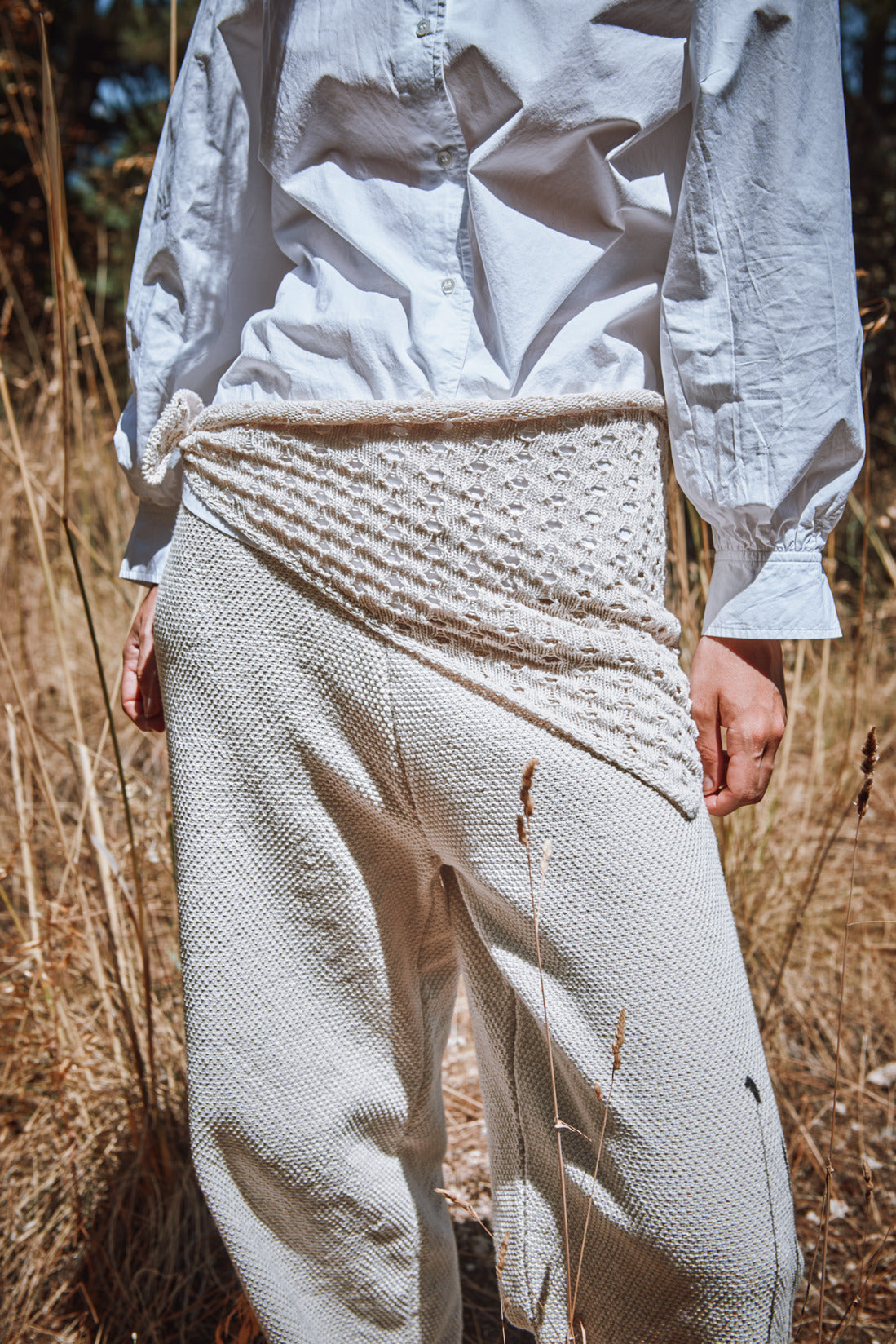 JASMINE Bandana Scarf in Organic Cotton - Off-White