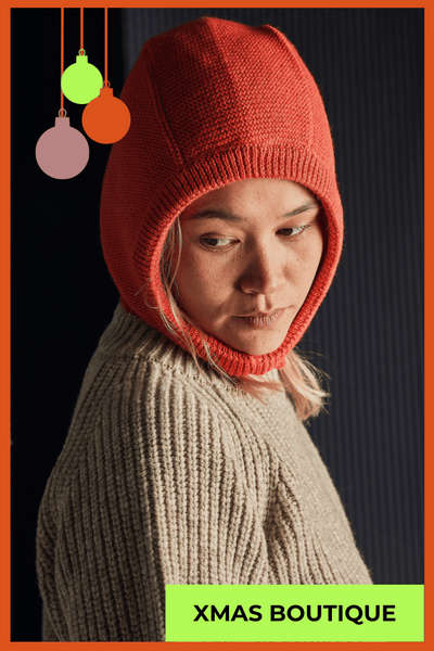 JACQUELINE Balaclava - Coral - 100% Natural Wool - L'Envers