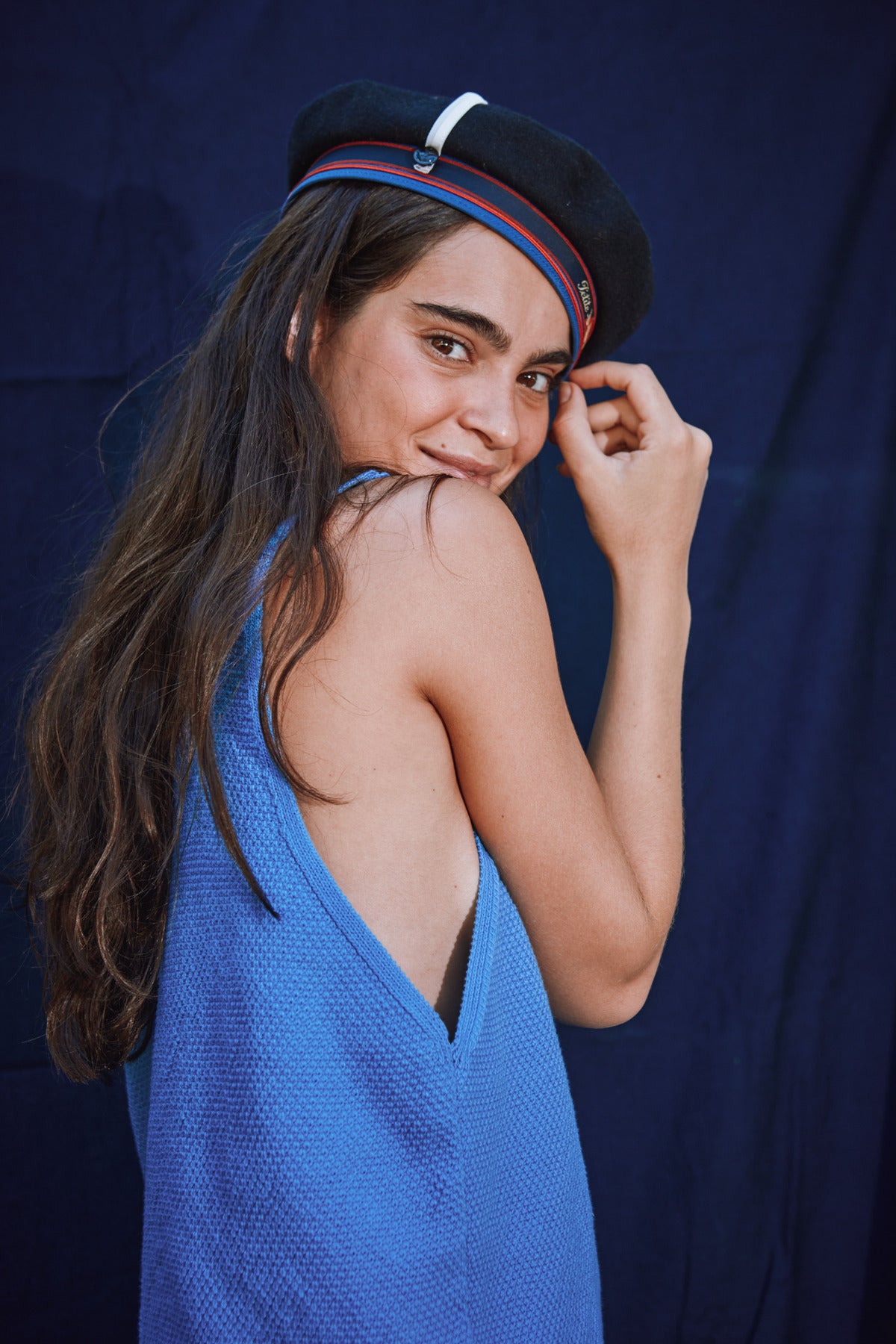 LARA Débardeur en coton biologique - Bleu cyan