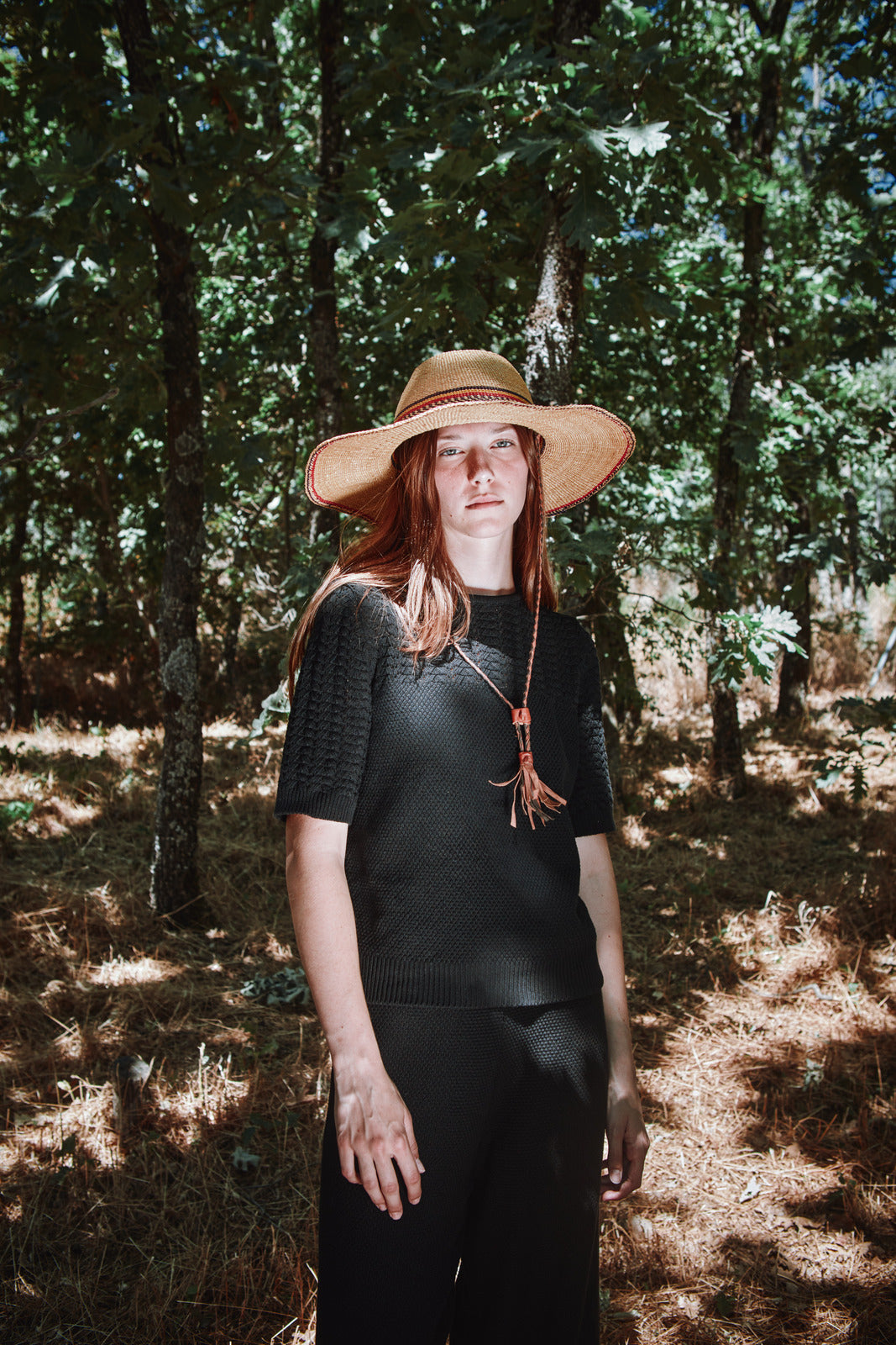 LIZ Lace Top in Organic Cotton - Black