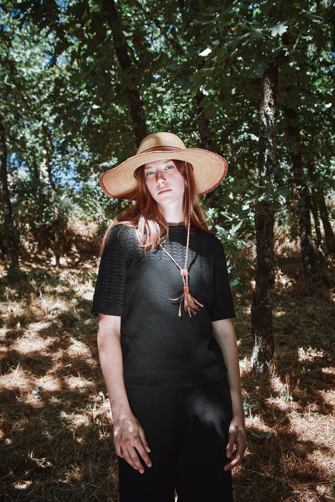 LIZ Lace Top in Organic Cotton - Black