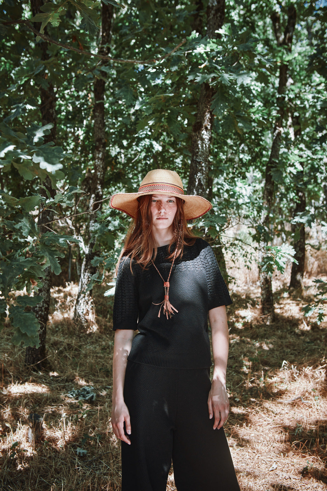 LIZ Lace Top in Organic Cotton - Black