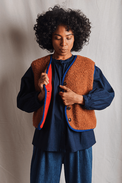 LUCE Wool Vest terracotta