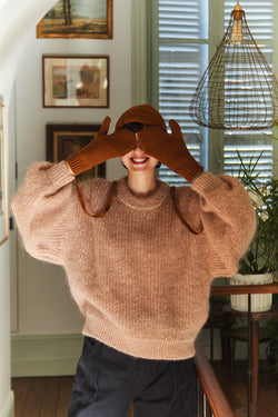ELENA mittens - 100% Spanish Merino Wool - L'Envers