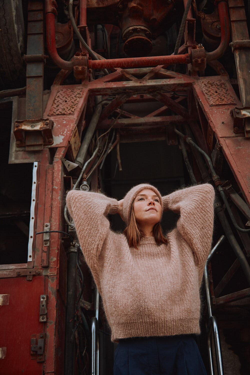 LUCIE Batwing Sweater in light pink - Cruelty Free Mohair Wool - L'Envers