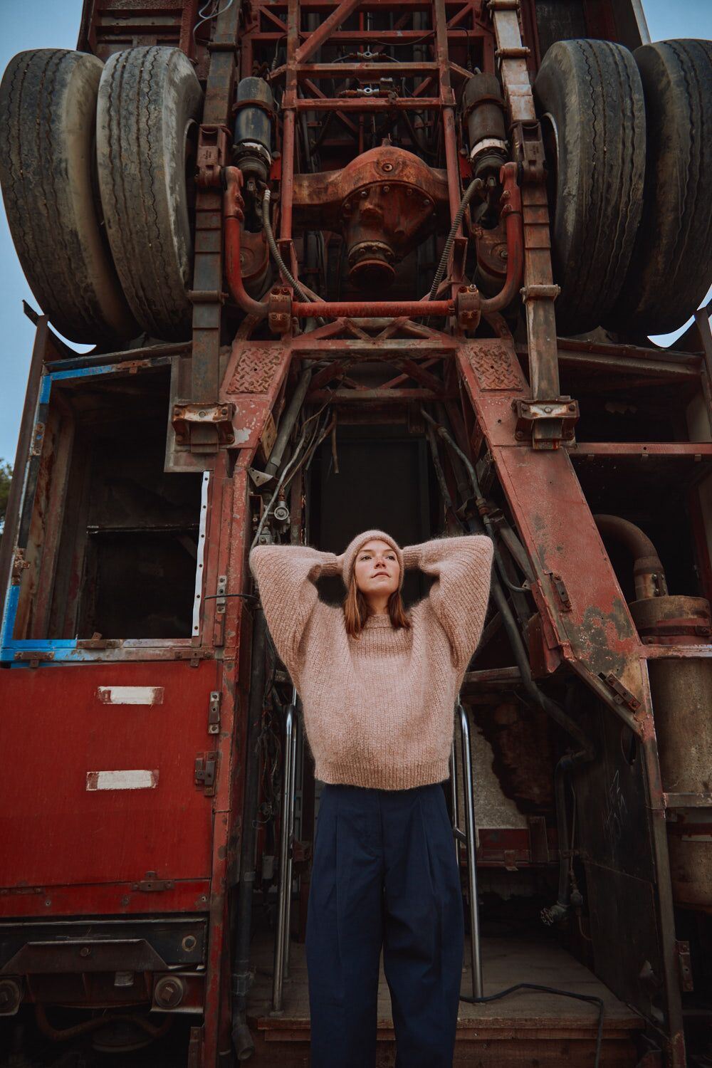 LUCIE Batwing Sweater in light pink - Cruelty Free Mohair Wool - L'Envers