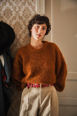 LUCIE Batwing Sweater in Mohair Wool