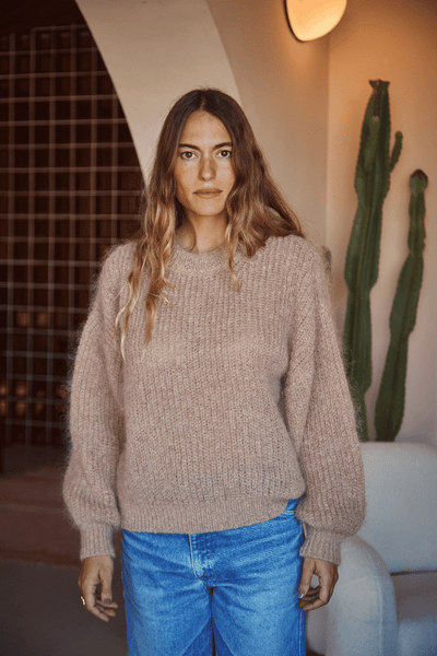 LUCIE Batwing Sweater in light pink - Cruelty Free Mohair Wool - L'Envers