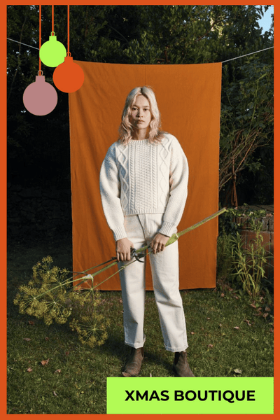 Paola Irish Off-White Merino Wool Sweater - L'Envers