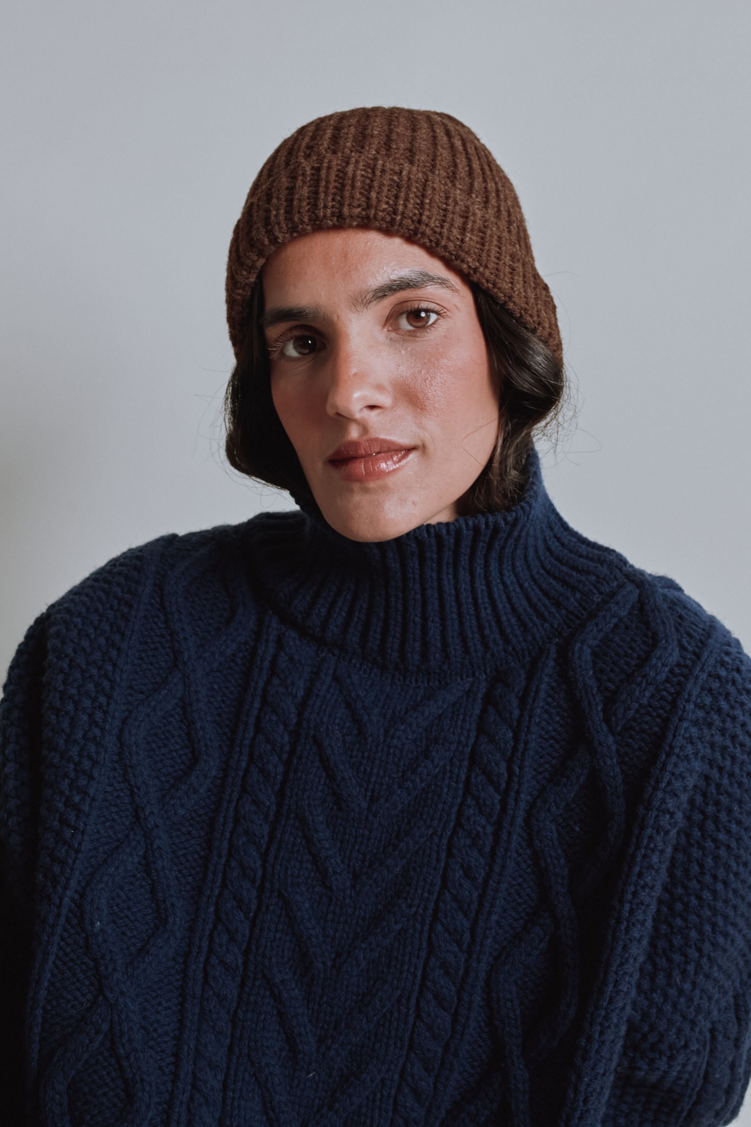 PAUL Beanie in Merino Wool - Chocolate
