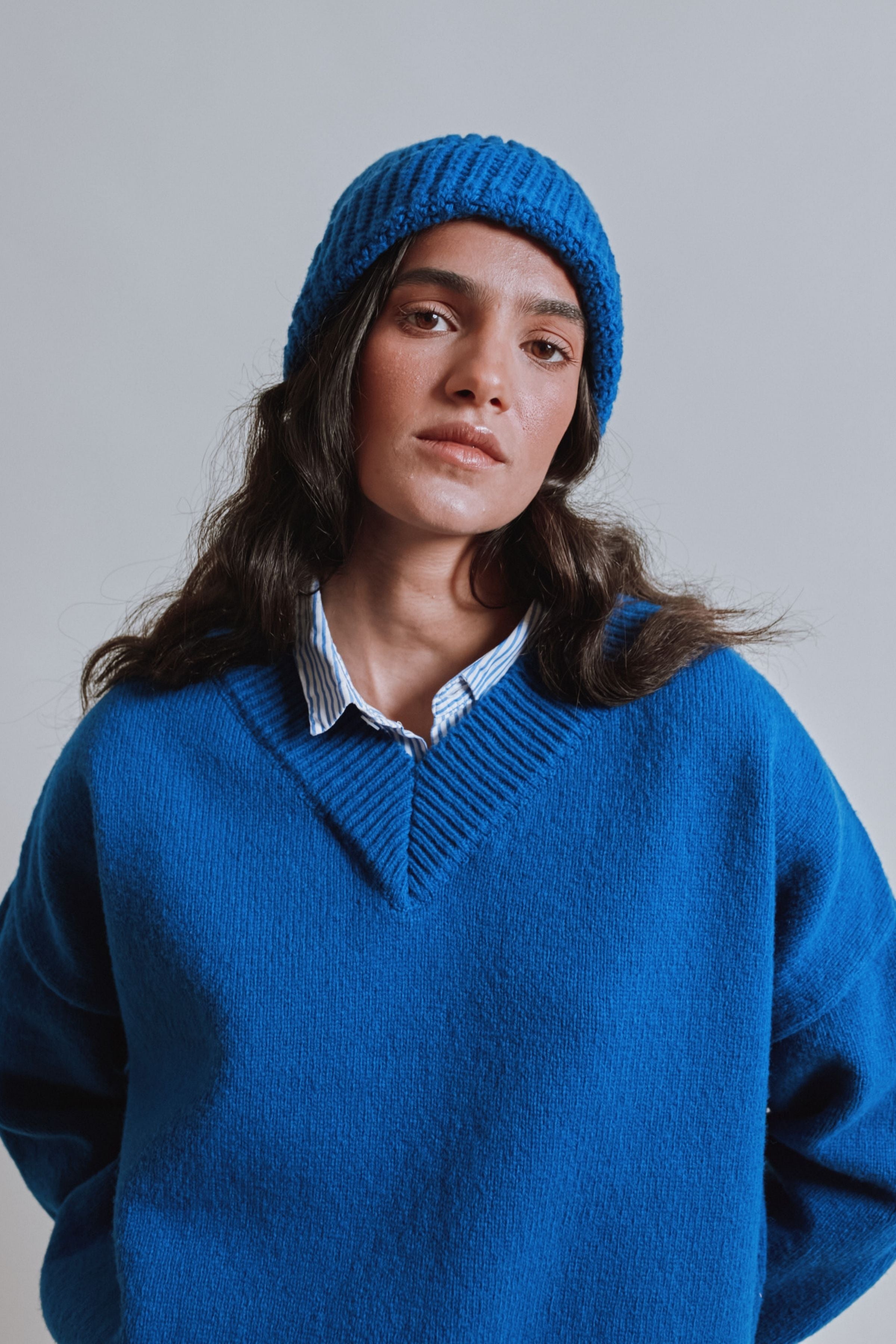 PAUL Beanie in Merino Wool - Cobalt Blue