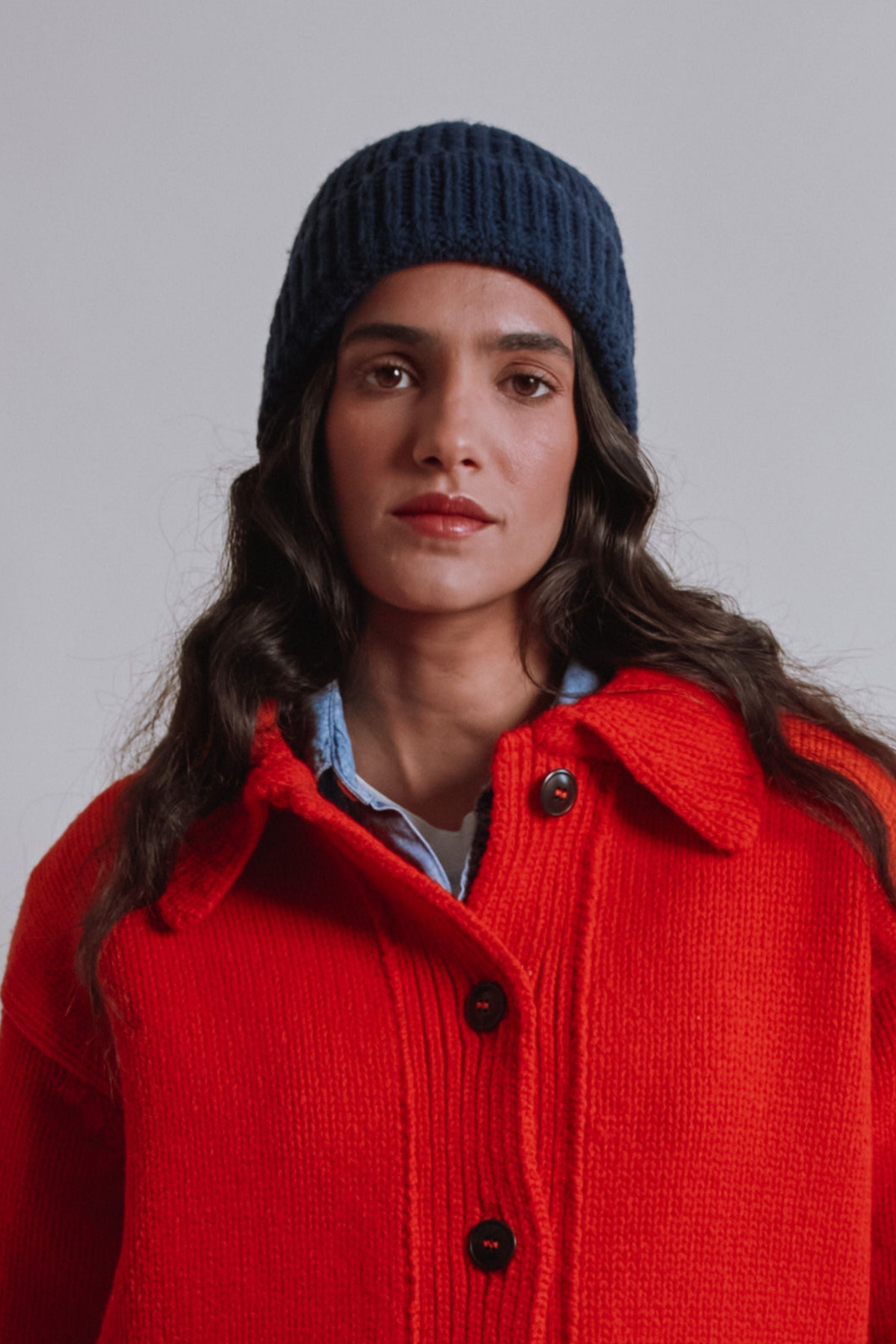 PAUL Beanie in Merino Wool - Navy