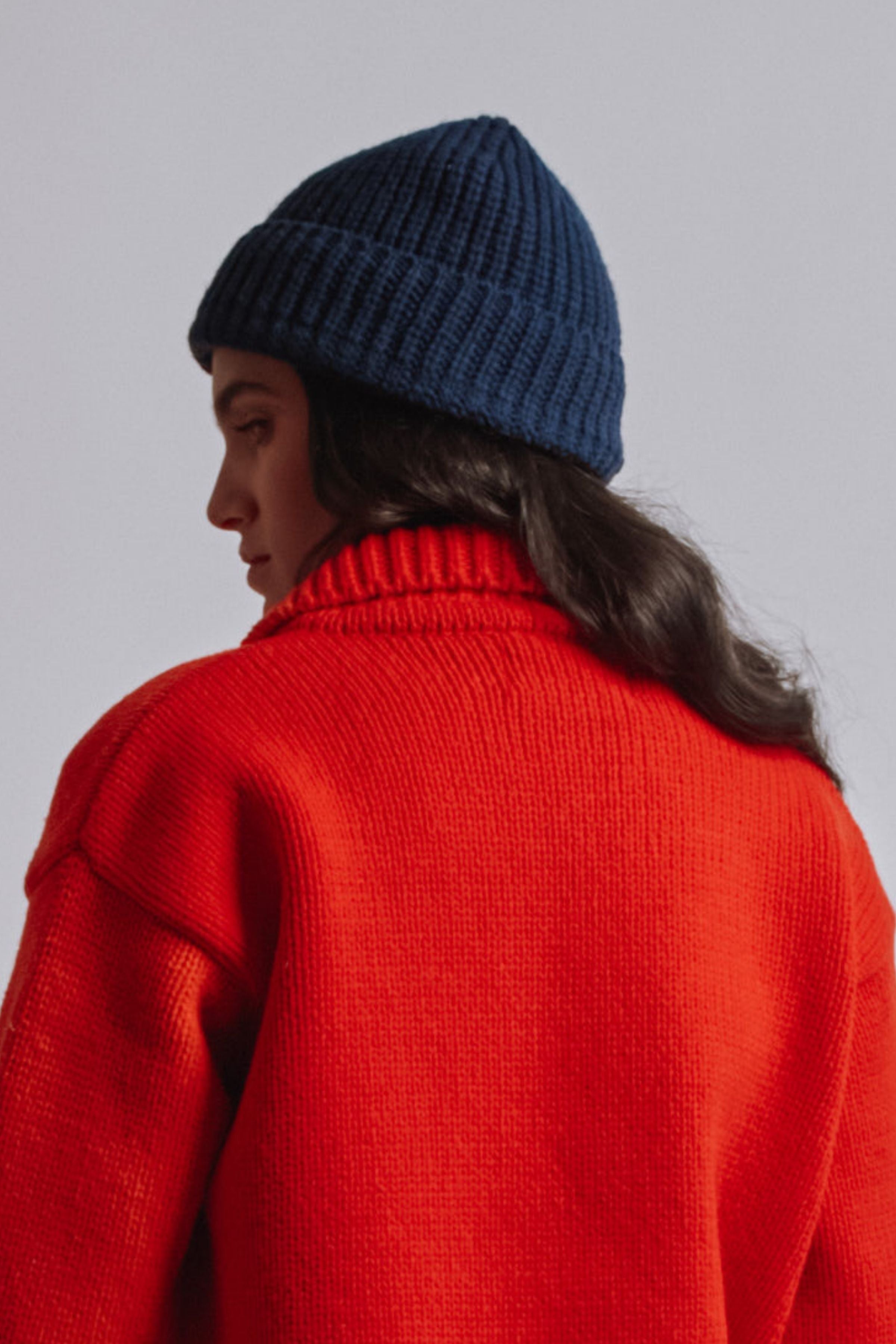 PAUL Beanie in Merino Wool - Navy
