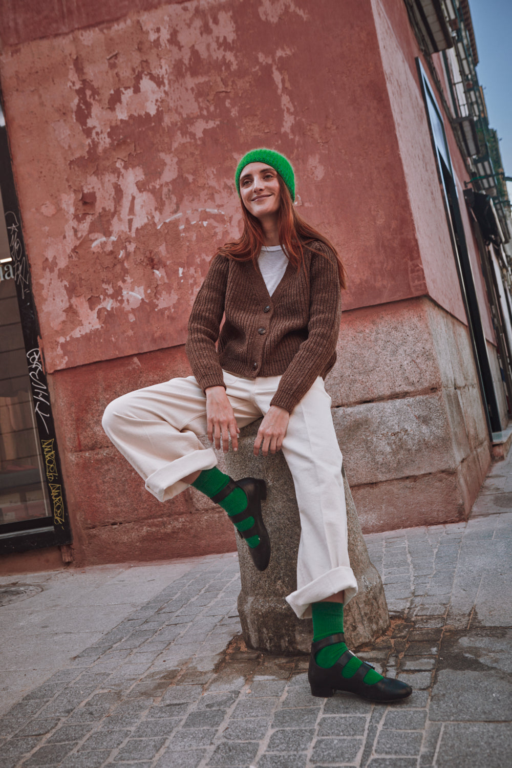 PAUL Beanie in Merino-Mohair Wool - Parrot Green