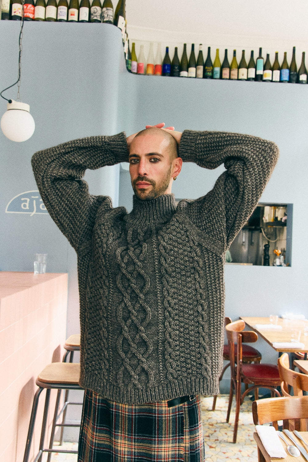 PATTI Unisex Cable Sweater in Yak Wool by Love&Dress x L'Envers - Brown