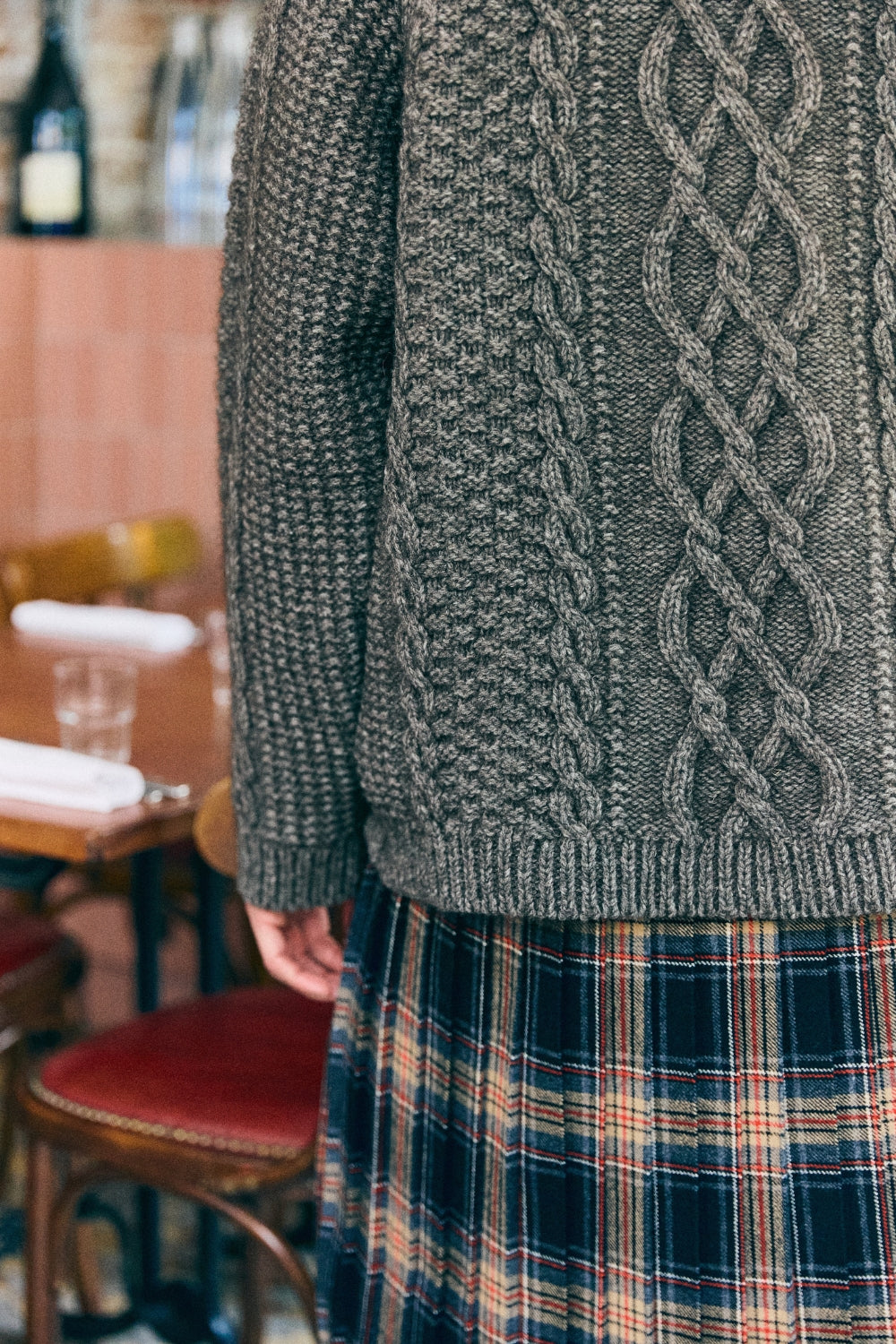 PATTI Unisex Cable Sweater in Yak Wool by Love&Dress x L'Envers - Brown