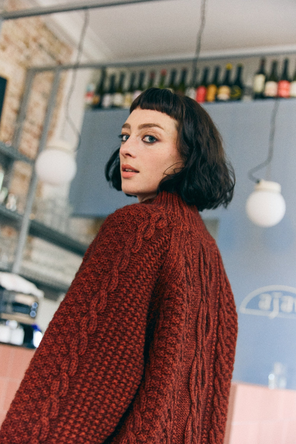 PATTI Unisex Cable Sweater in Yak Wool by Love&Dress x L'Envers - Rust Red