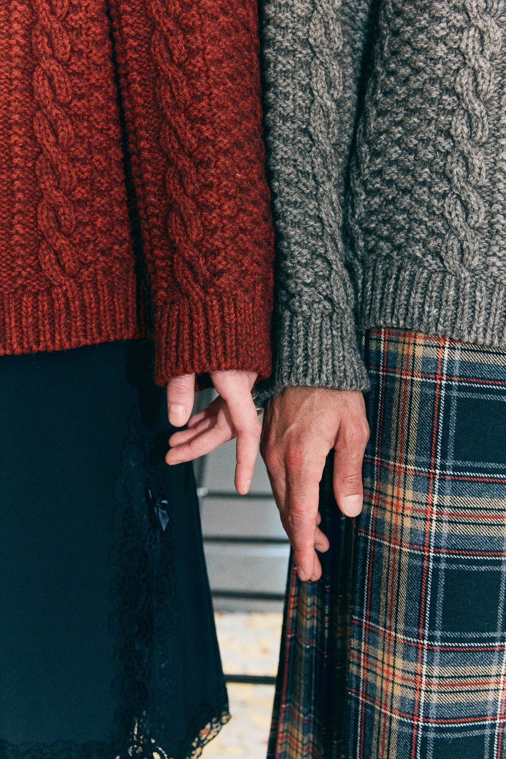 PATTI Unisex Cable Sweater in Yak Wool by Love&Dress x L'Envers - Rust Red