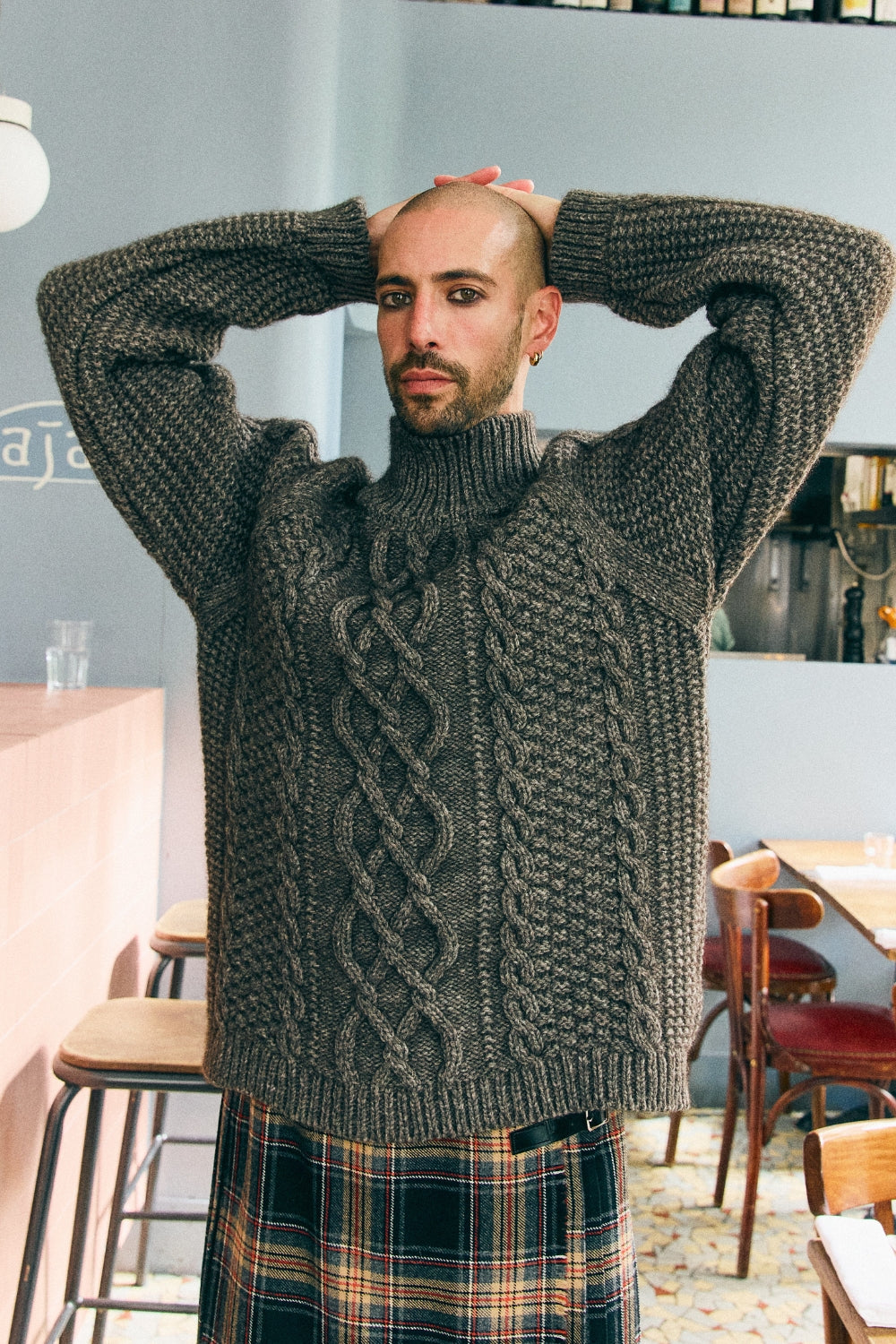PATTI Unisex Cable Sweater in Yak Wool by Love&Dress x L'Envers - Brown