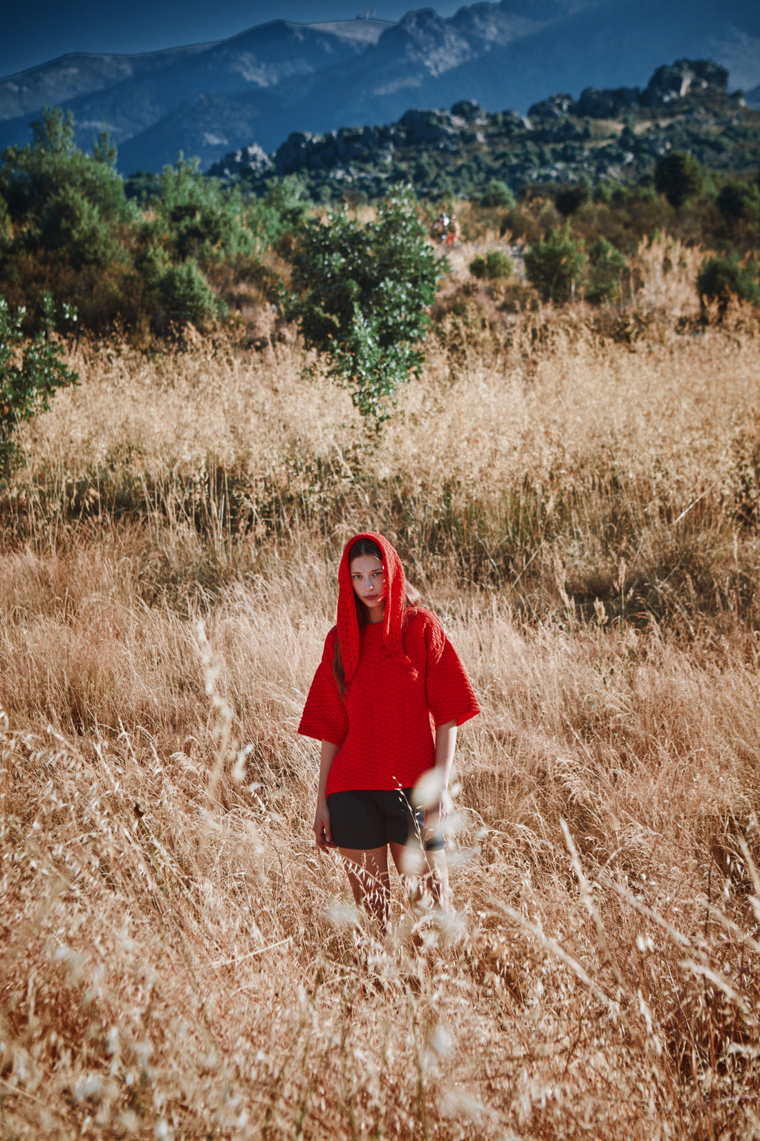 JASMINE Bandana Scarf in Organic Cotton - Red