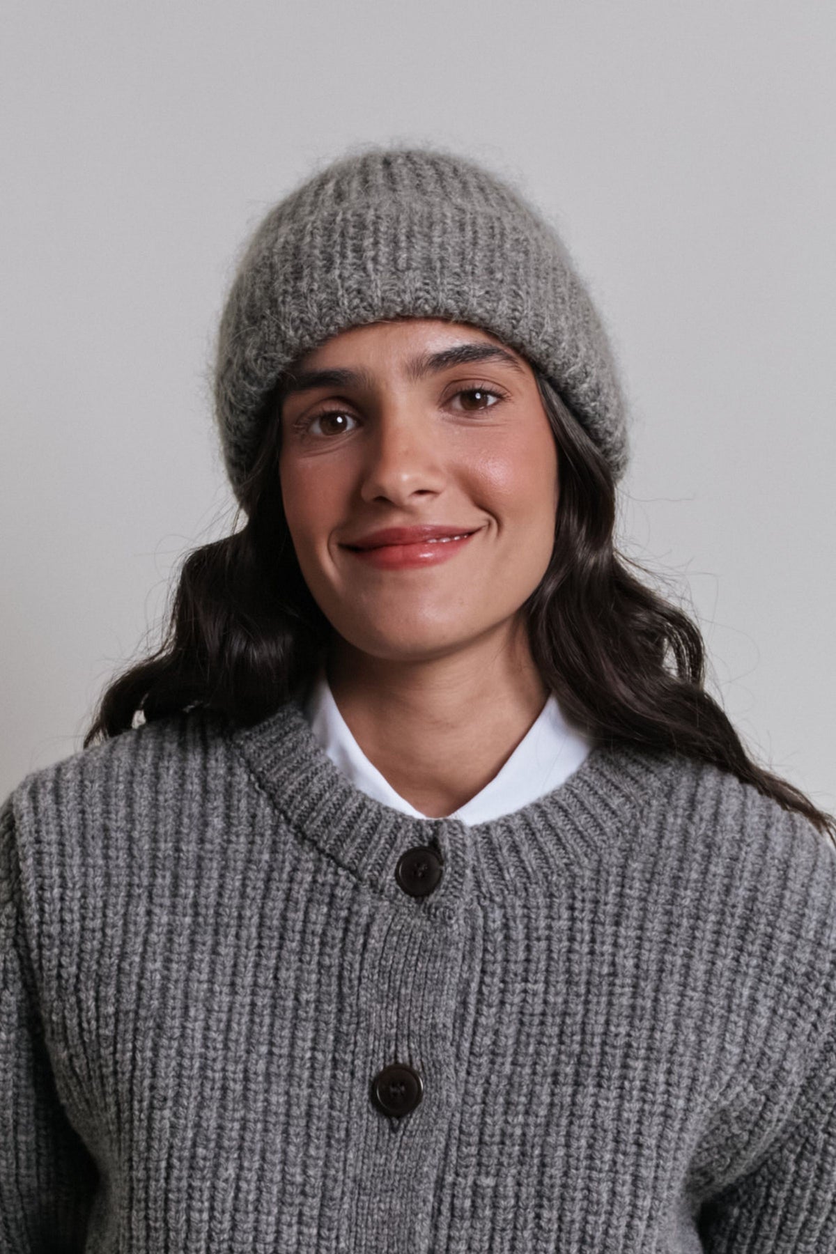 PAUL Beanie in Merino-Mohair Wool - Ash Grey