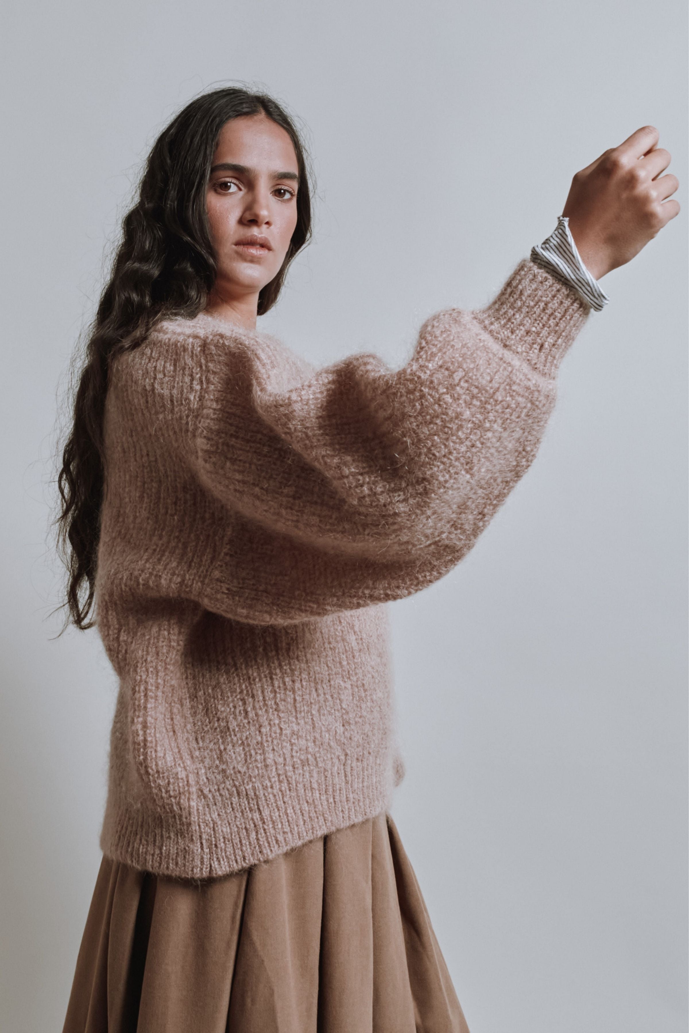 Light Pink Lucie Sweater - Soft Wool Knitwear | L'Envers