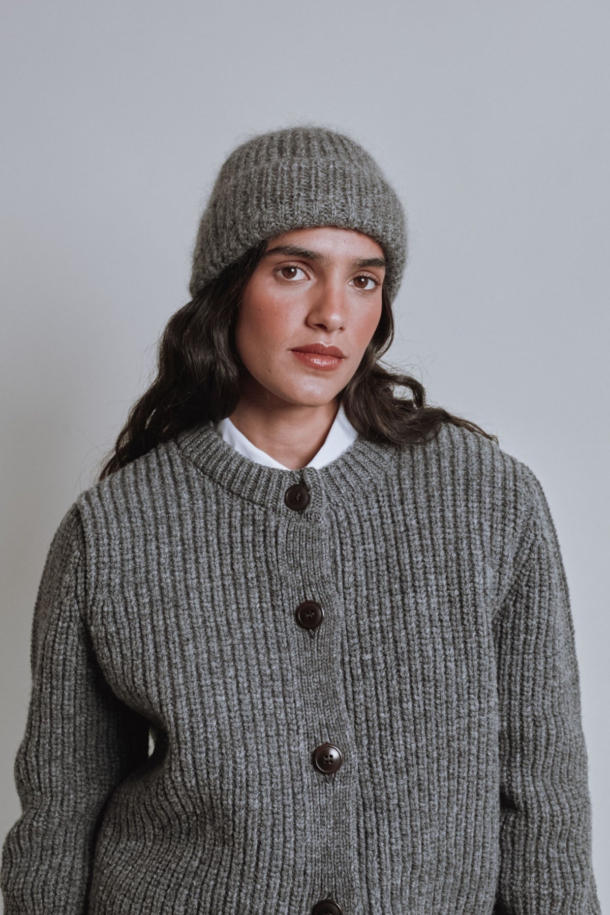 PAUL Beanie in Merino-Mohair Wool - Ash Grey