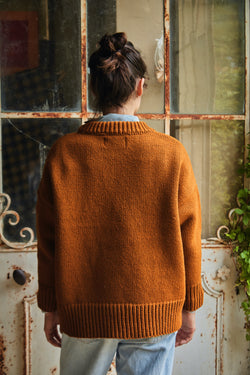 STEPHANIE Sweater - 100% Cruelty Free Merino Wool in amber - Spanish Merino Wool sweater - L'Envers