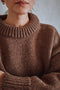 STEPHANIE Oversize Sweater in Merino Wool - Chocolate
