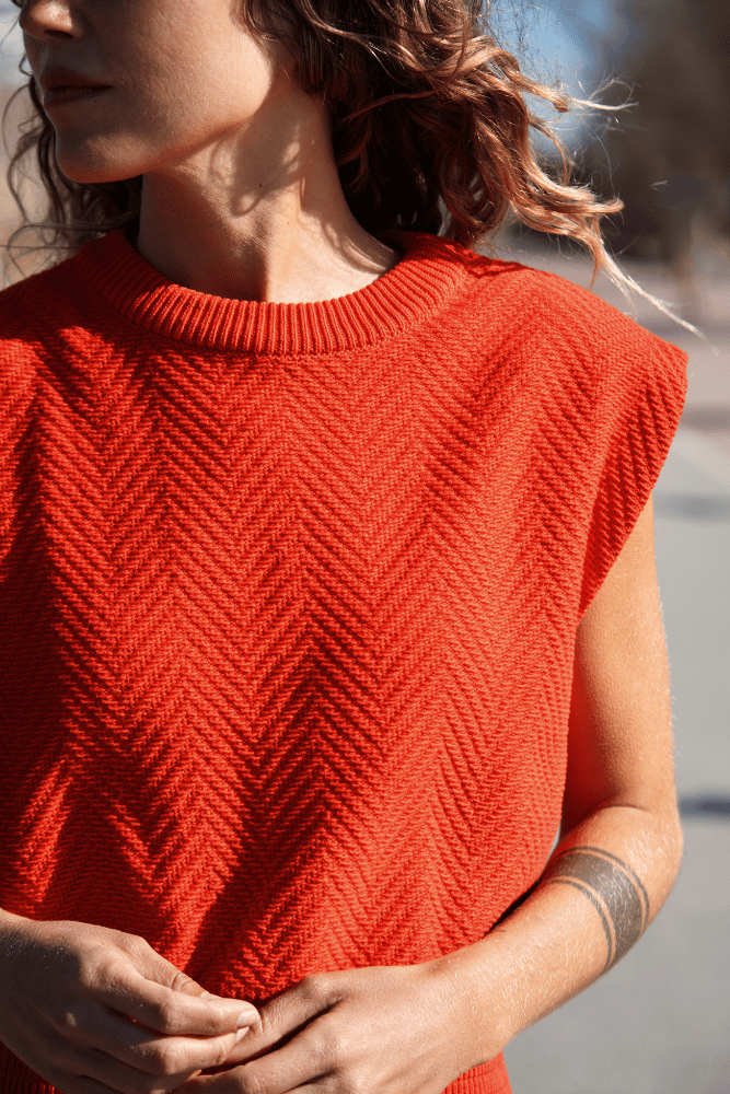 Valentine Top in red - 100% Organic Cotton - L'Envers