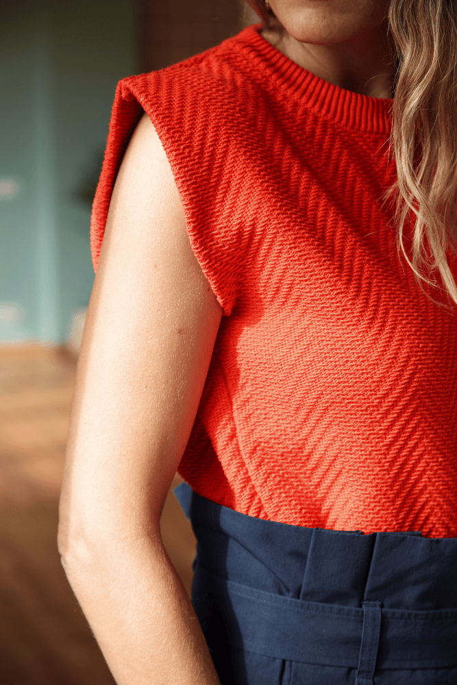 Valentine Top in red - 100% Organic Cotton - L'Envers