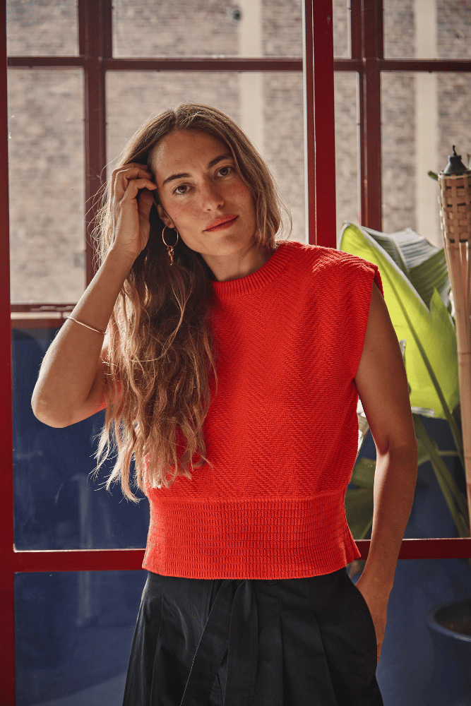 Valentine Top in red - 100% Organic Cotton - L'Envers