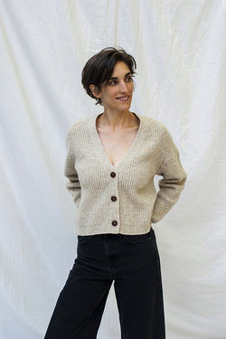 L'Envers - Anna Spanish Wool Cardigan - Non Mulesed Certificated - Color Beige - Preview Picture