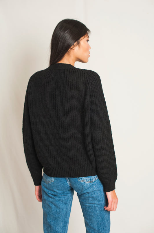L'Envers - Anna Spanish Wool Cardigan - Non Mulesed Certificated - Color Black - Back Picture