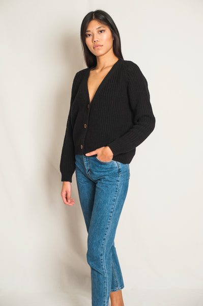 L'Envers - Anna Spanish Wool Cardigan - Non Mulesed Certificated - Color Black - Font Picture