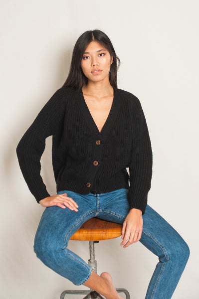 L'Envers - Anna Spanish Wool Cardigan - Non Mulesed Certificated - Color Black - Preview Picture