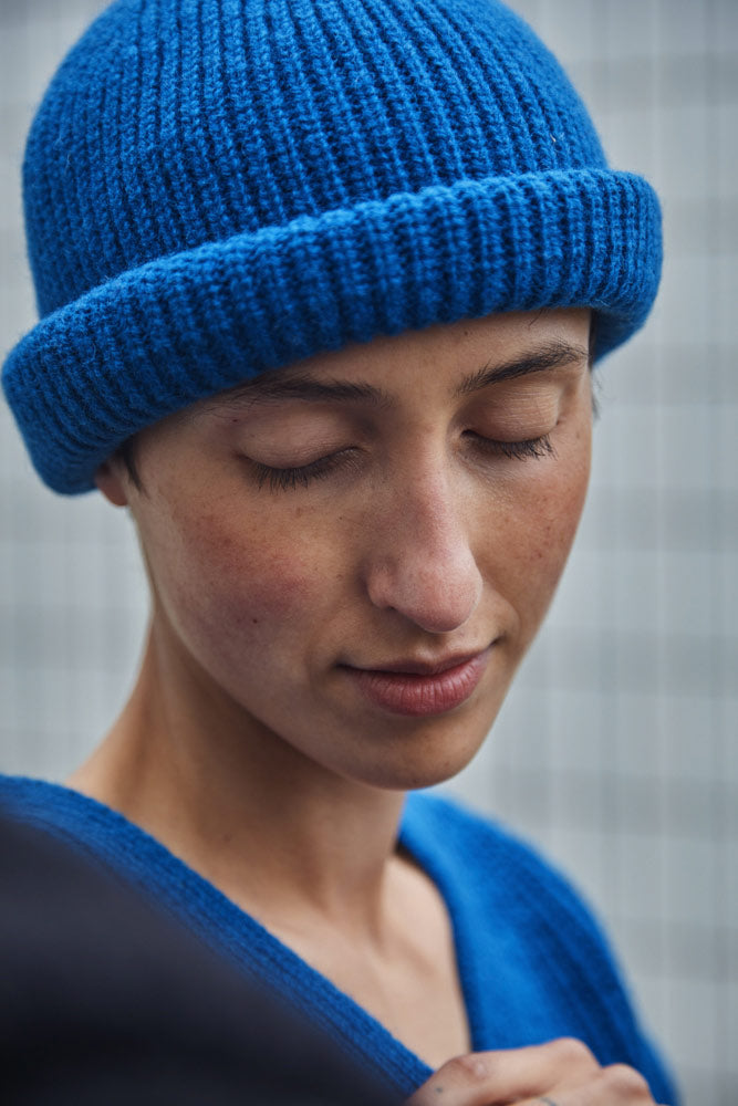 PAUL Klent Blue Wool Beanie - 100% Cruelty Free Wool - L'Envers