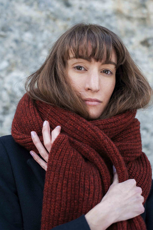 CAMILLE Super Soft Scarf - 50% Spanish Merino & 50% Yak Wool, as soft as Cashemire - L'Envers