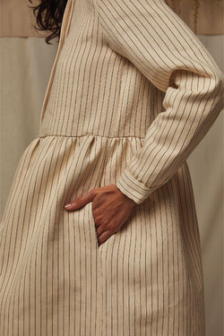 catherine-dress-cotton-camel-stripes