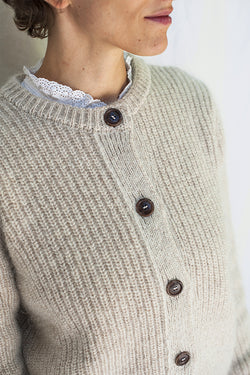 CHARLOTTE Wool Cardigan - RWS certificated and IWTO standards - Fluffy and chunky knit - L'Envers