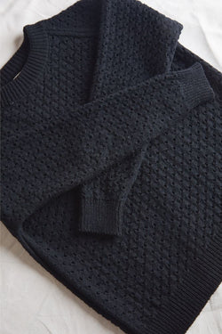FLORENCE Open-Weave Sweater in Merino Wool